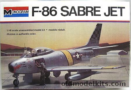 Monogram 1/48 F-86 Sabre Jet, 5402 plastic model kit